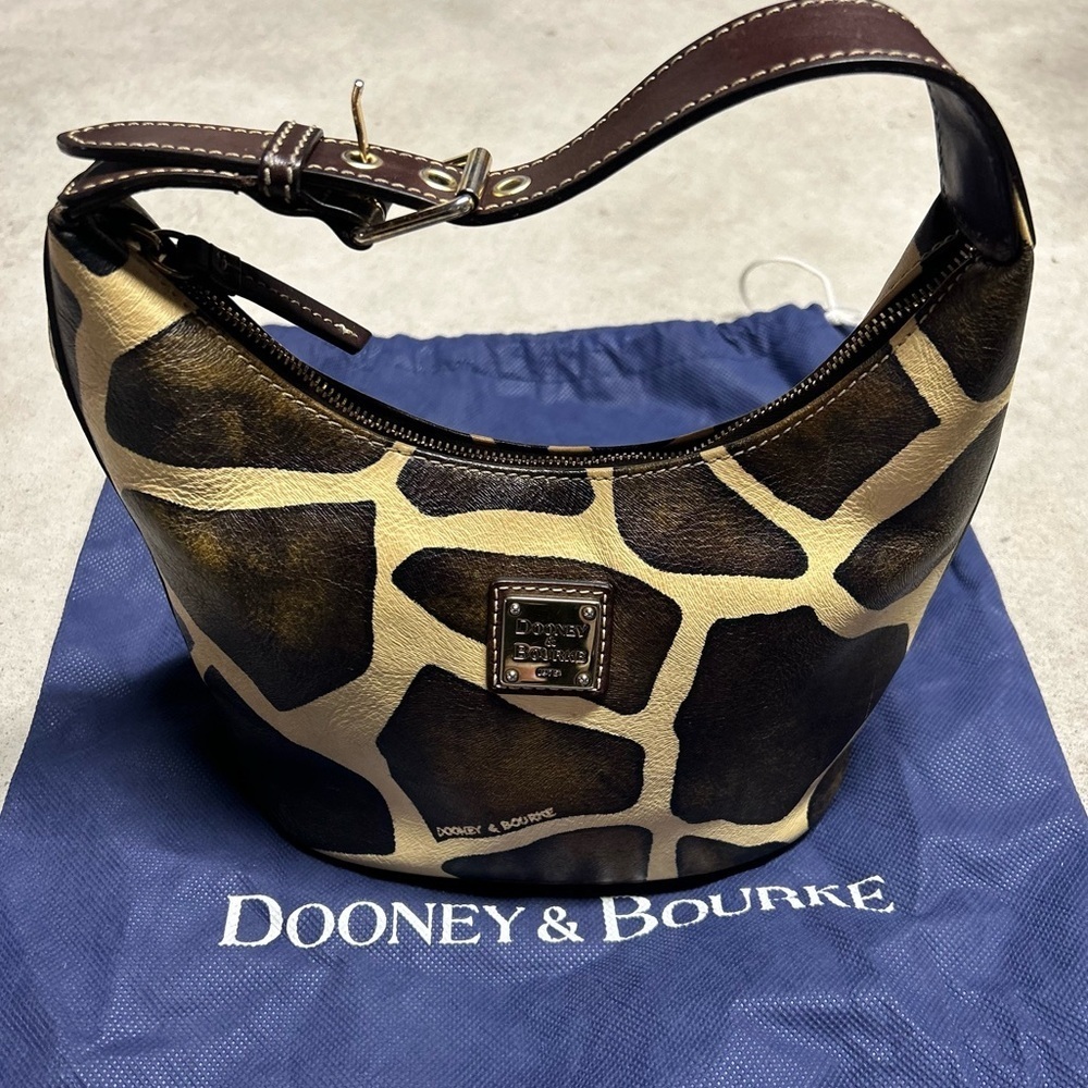 Dooney & Bourke Vintage Mini Giraffe Print Leather Handbag w/ Dustbag